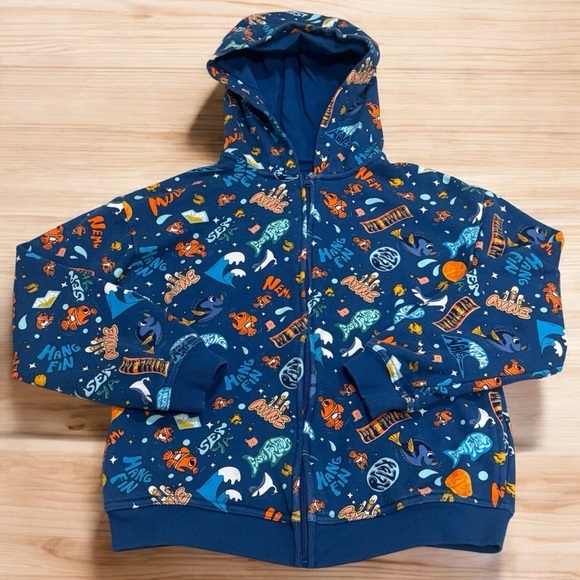 Disney Finding Nemo Zipup Hooded Jacket Kid's Size L - Picture 1 of 8